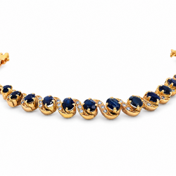 Pre Owned 9ct Sapphire and Diamond Bracelet ZB894